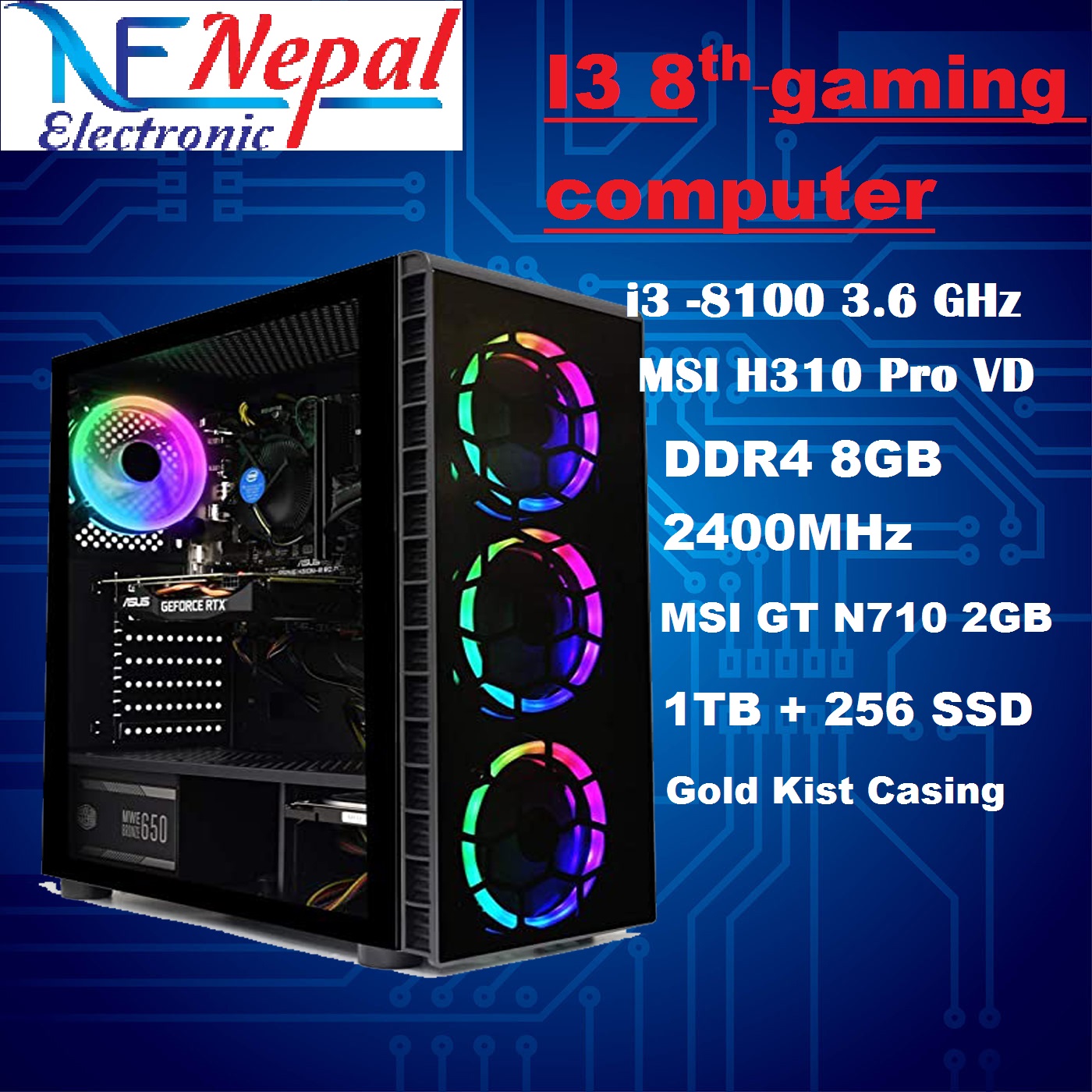 I3 8th gaming computer